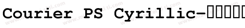 Courier PS Cyrillic字体转换